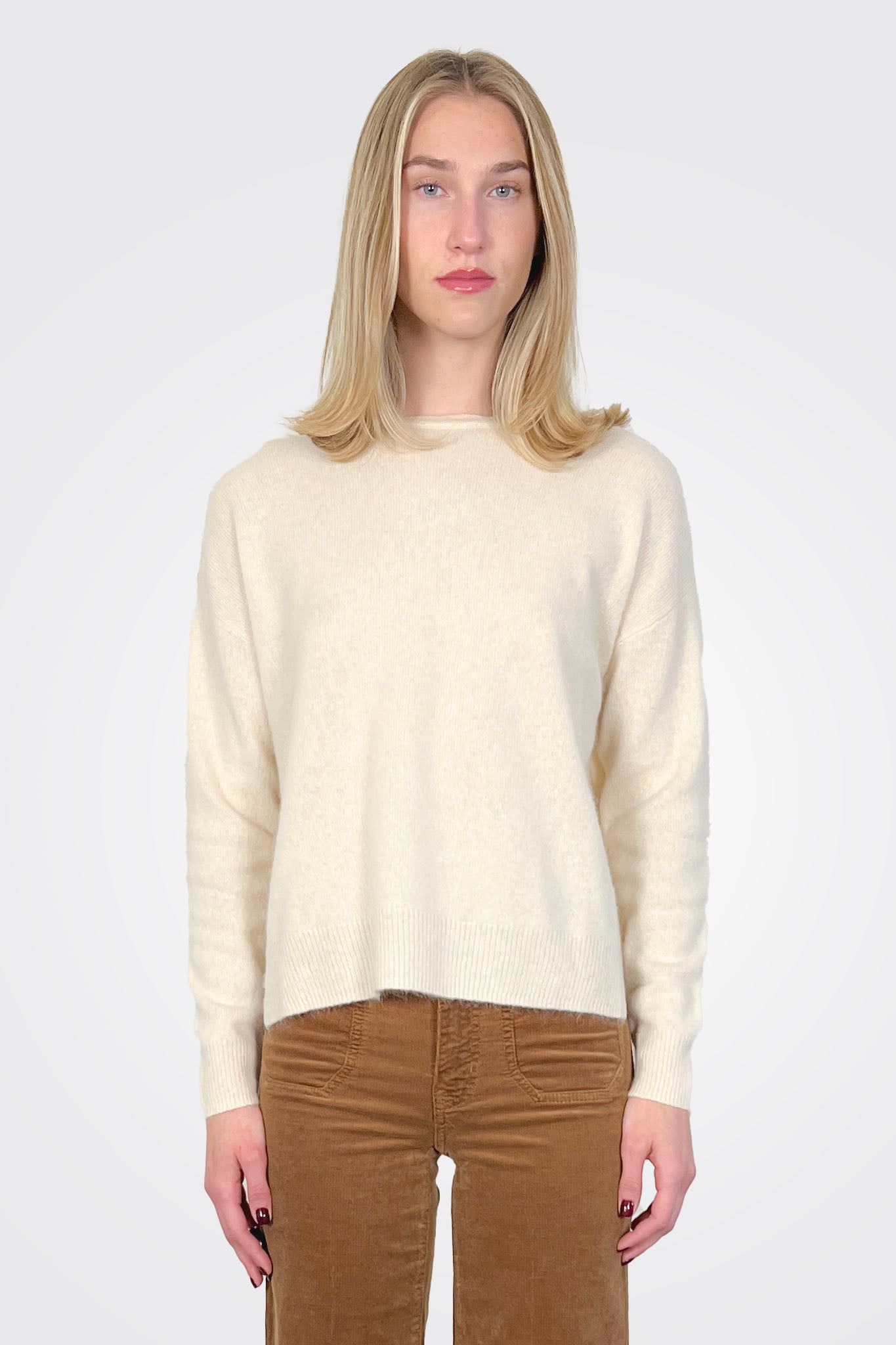 Ultra Soft Long Sleeve Crewneck - Milk by Majestic | 25 South Boutiques