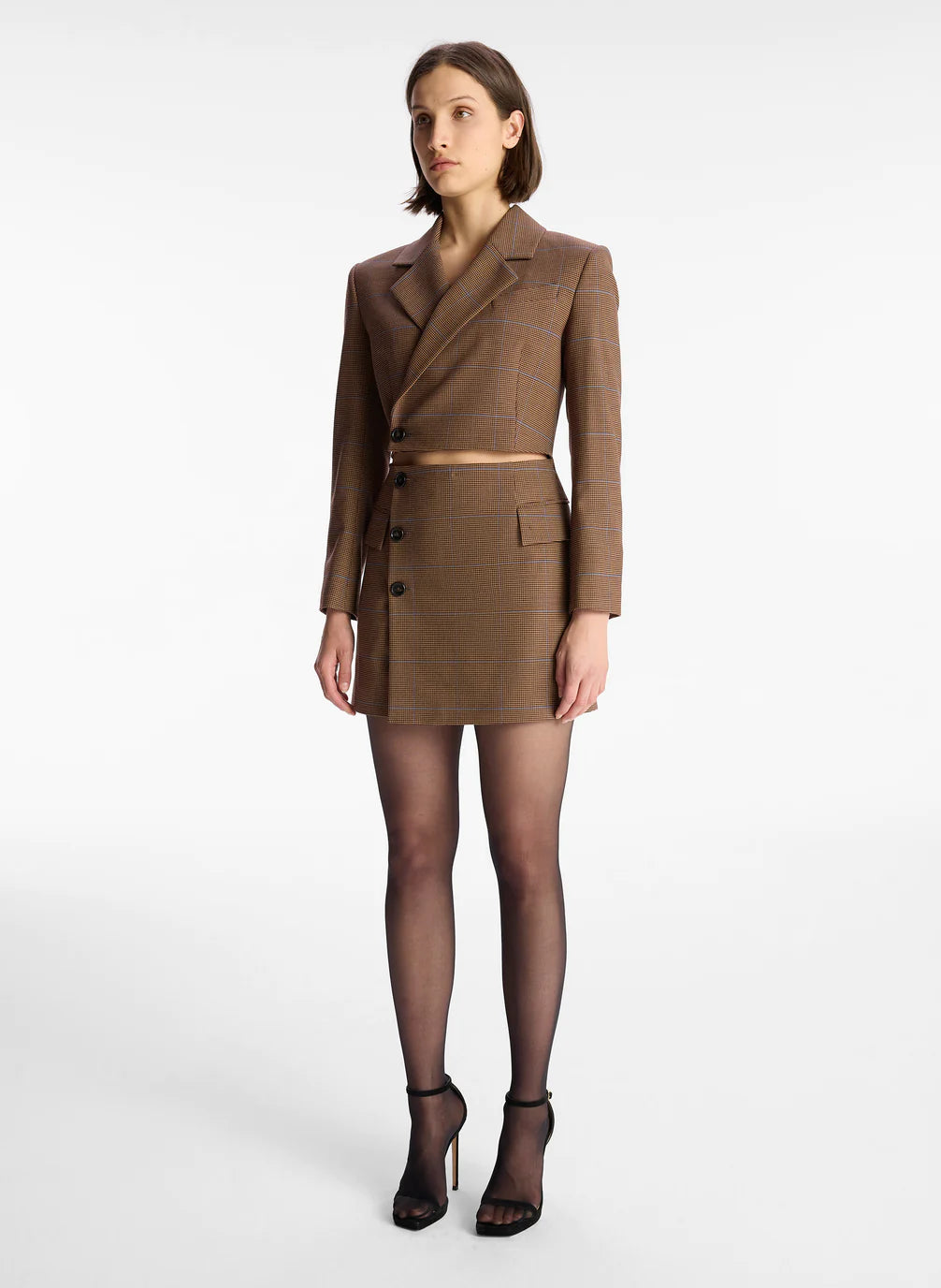 Millie Cut Out Blazer Dress - Chestnut Multi by A.L.C — view 3