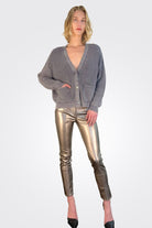 Alice Deep V Cardigan - Ebony by HelloNite — view 3