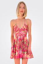 Chloe Mini Dress - Fuchsia Pink by Rococo Sand — alternate view
