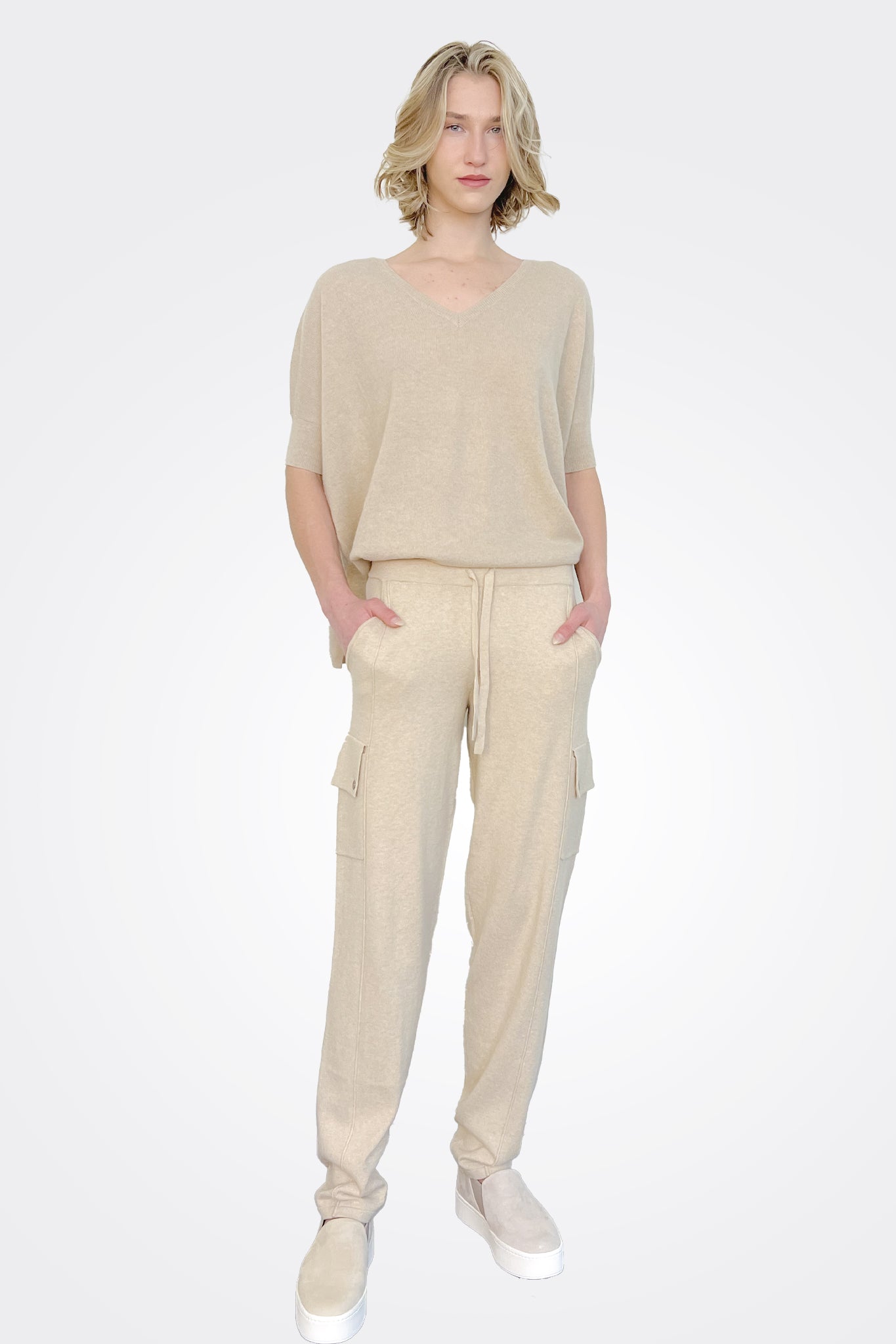 Cotton Cashmere Cargo Pant - Brown Sugar by Minnie Rose | 25 South Boutiques