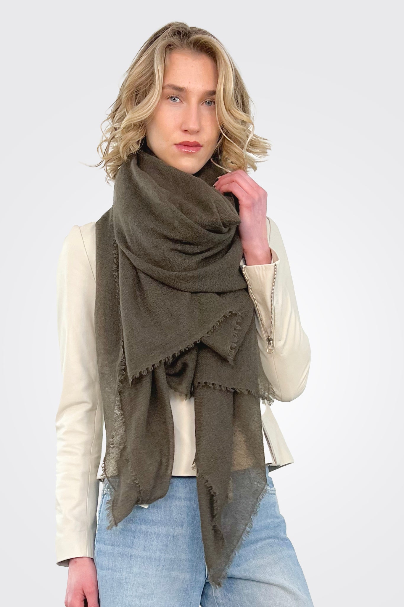 Soho Baby Cashmere Shawl - Pewter by Mirror In The Sky | 25 South Boutiques