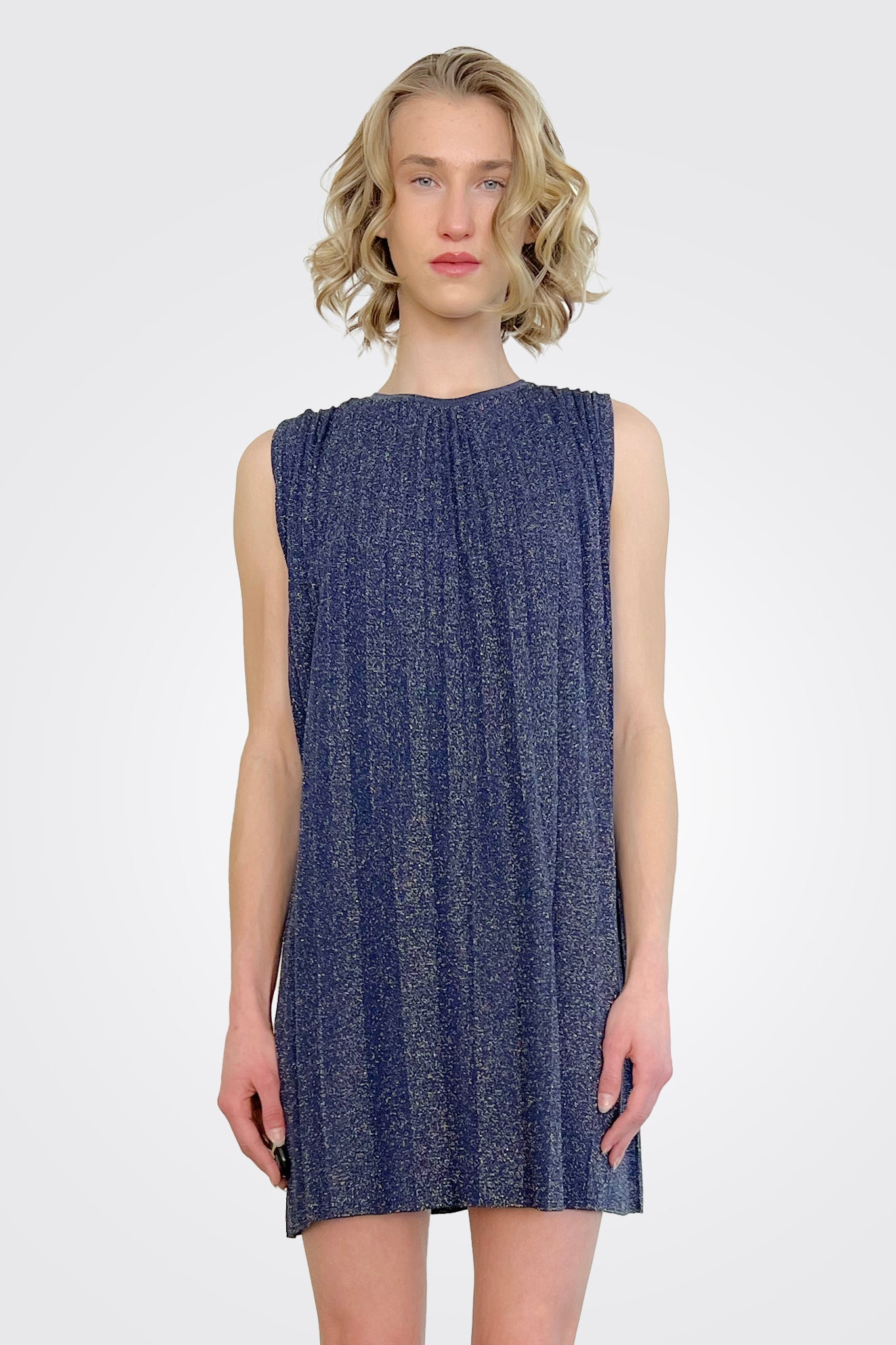 Short Dress - Metallic Navy by Missoni — alternate view