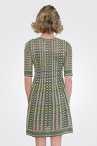 Short Sleeve V Neck Mini Dress - Green Multi by Missoni — view 3