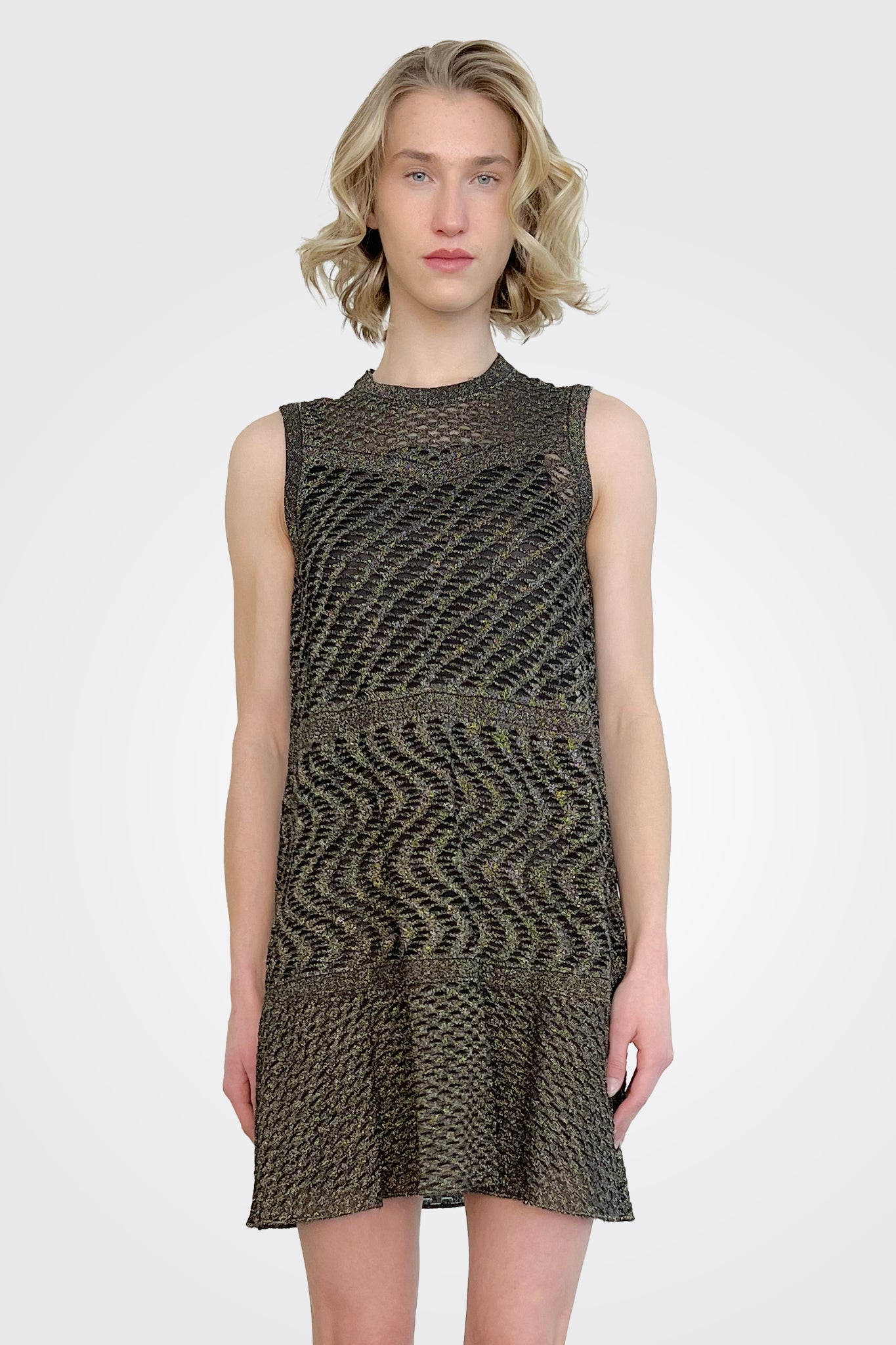 Crewneck Mini Dress - Ono Black by Missoni — alternate view