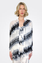 Boyfriend Button Down Shirt - Black White Stripe by Michelle Jonas — alternate view