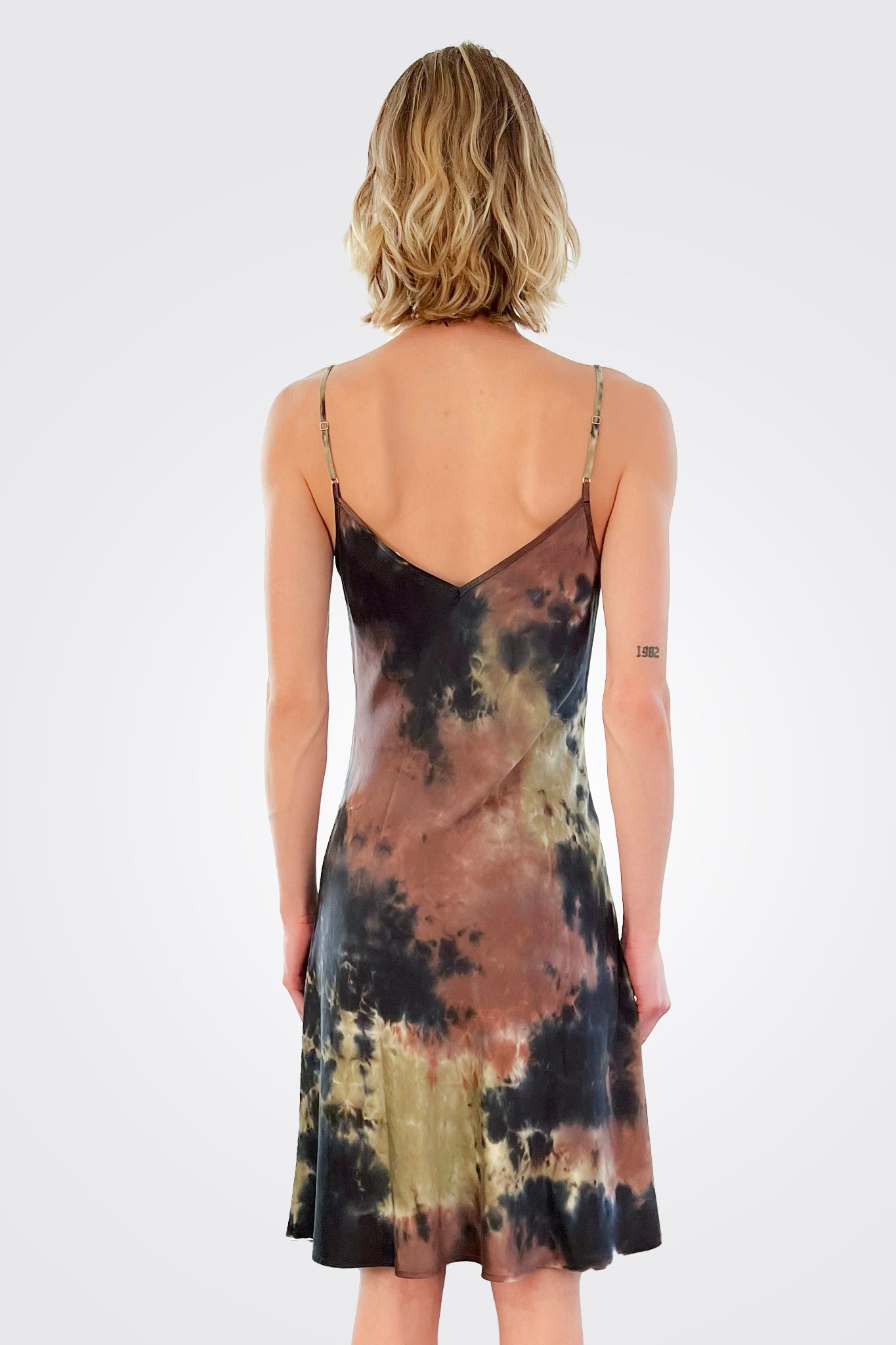 Short Slip Dress - Camo Green by Michelle Jonas — view 3