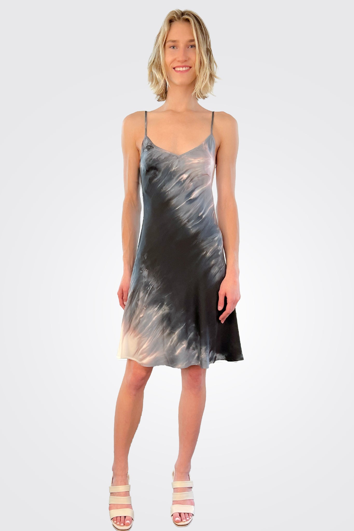 Short Slip Dress - Sand Black by Michelle Jonas | 25 South Boutiques