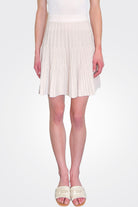 Logo Pleated Knee Length Skirt - Pale by Moschino — alternate view