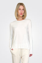 Soft Touch Semi Relaxed Crewneck - Off White by Majestic | 25 South Boutiques