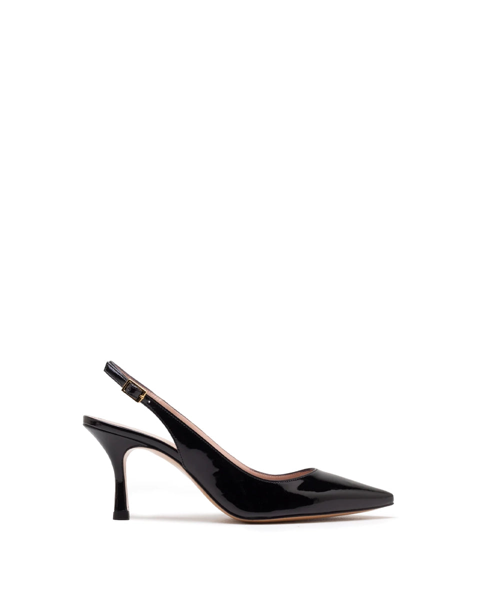Lindsay Slingback Pump 3.5 - Black Patent Leather by Michele Lopriore | 25 South Boutiques
