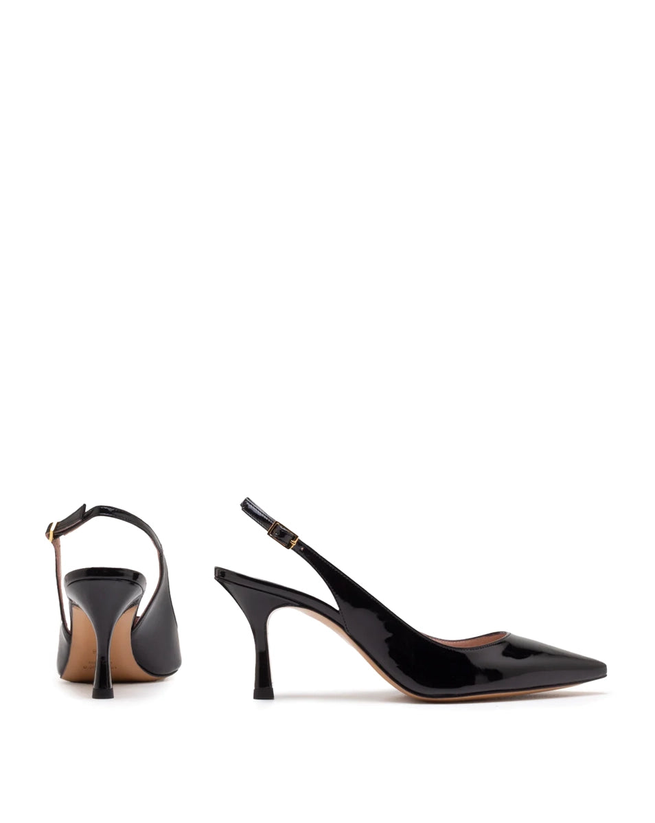 Lindsay Slingback Pump 3.5 - Black Patent Leather by Michele Lopriore — alternate view
