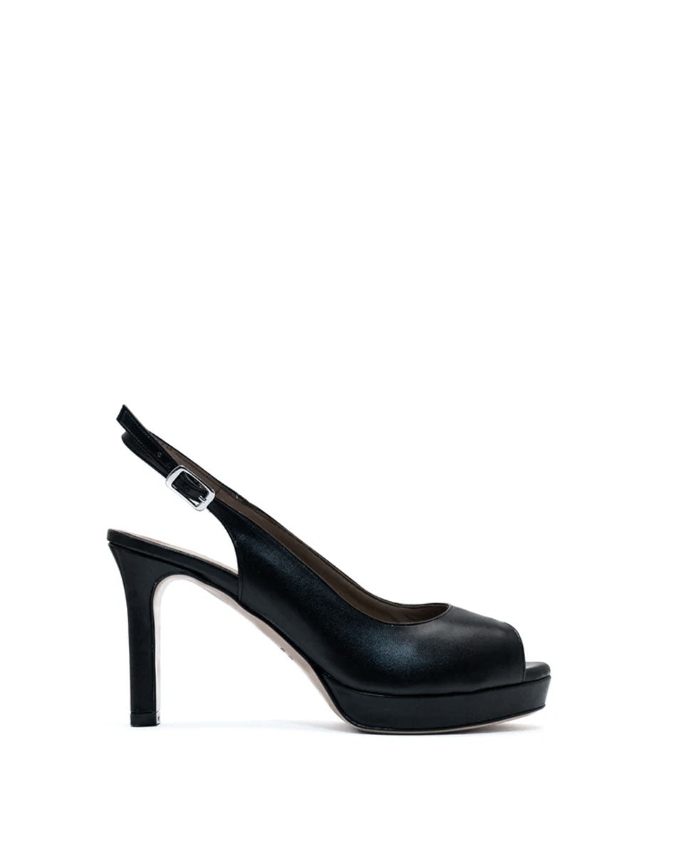 Sante Fe Open Toe Heel - Nero by Michele Lopriore | 25 South Boutiques