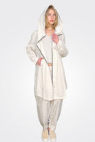 Hooded Midi Trench Coat - Milk by Transit Par-Such | 25 South Boutiques