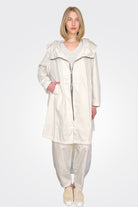 Hooded Midi Trench Coat - Milk by Transit Par-Such — alternate view