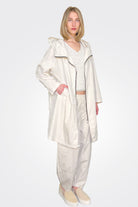Hooded Midi Trench Coat - Milk by Transit Par-Such — view 3