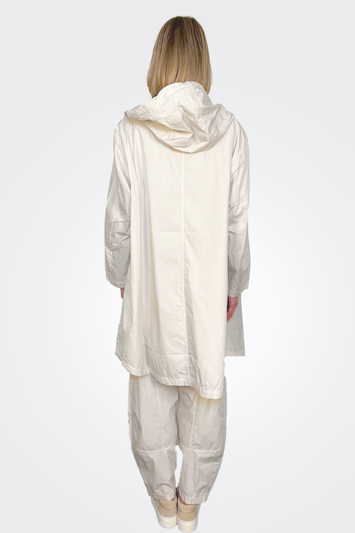Hooded Midi Trench Coat - Milk by Transit Par-Such — view 4