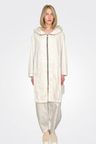 Hooded Midi Trench Coat - Milk by Transit Par-Such — view 5