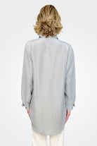 Silk Button Down Shirt - Mirage Grey by Kristensen — view 3