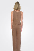 Wide Leg Comfort Trousers - Mocha by Majestic — alternate view