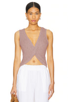 Caspian Twist Top - Mocha by LA Made | 25 South Boutiques