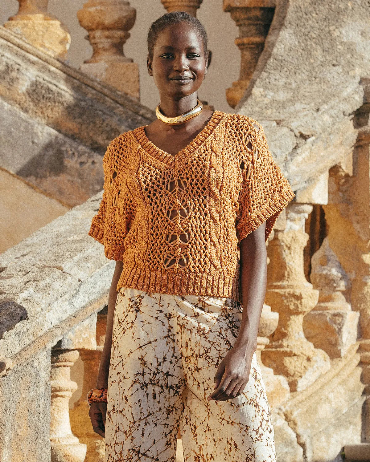 Capria Sweater - Ocre by Mes Demoiselles — view 3