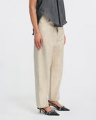 Creme Denim Pants - Ecru by Mes Demoiselles — alternate view
