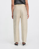 Creme Denim Pants - Ecru by Mes Demoiselles — view 4