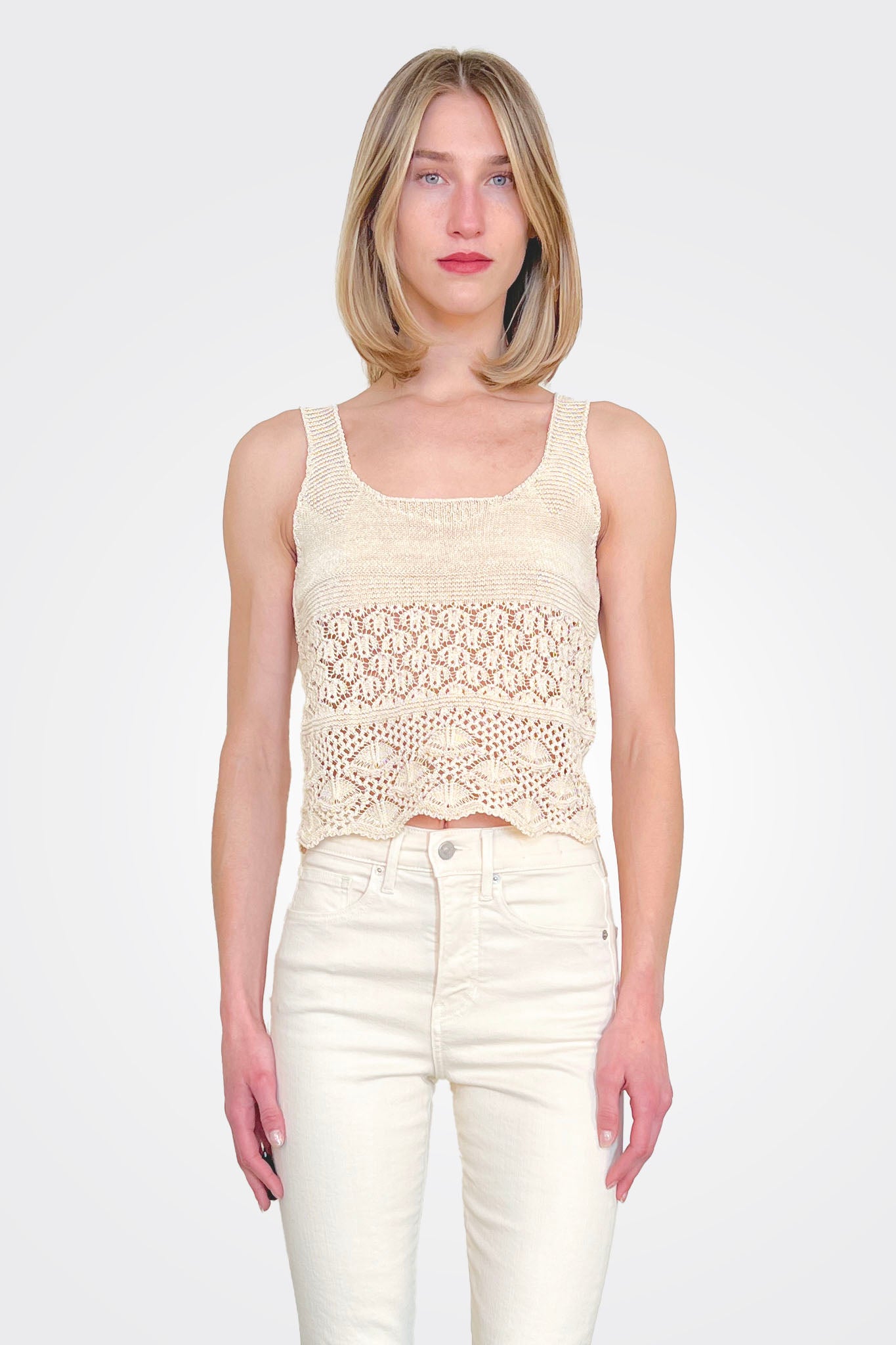 Jaime Crochet Top - Cream by Momonì | 25 South Boutiques