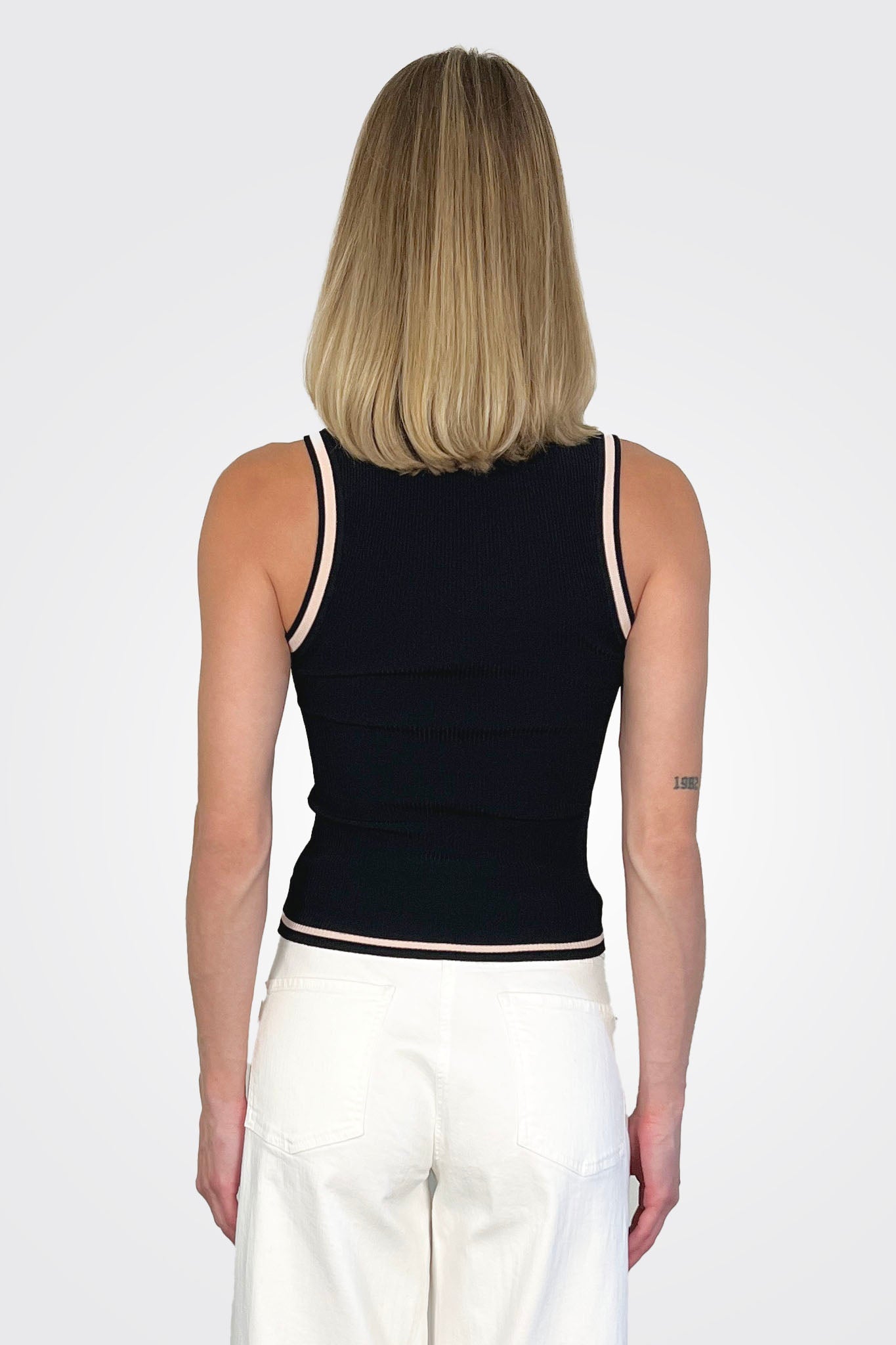 Crew Tank - Black by Moschino — alternate view