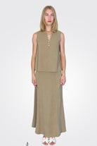 Andi Sleeveless Top - Moss by Dylan — alternate view