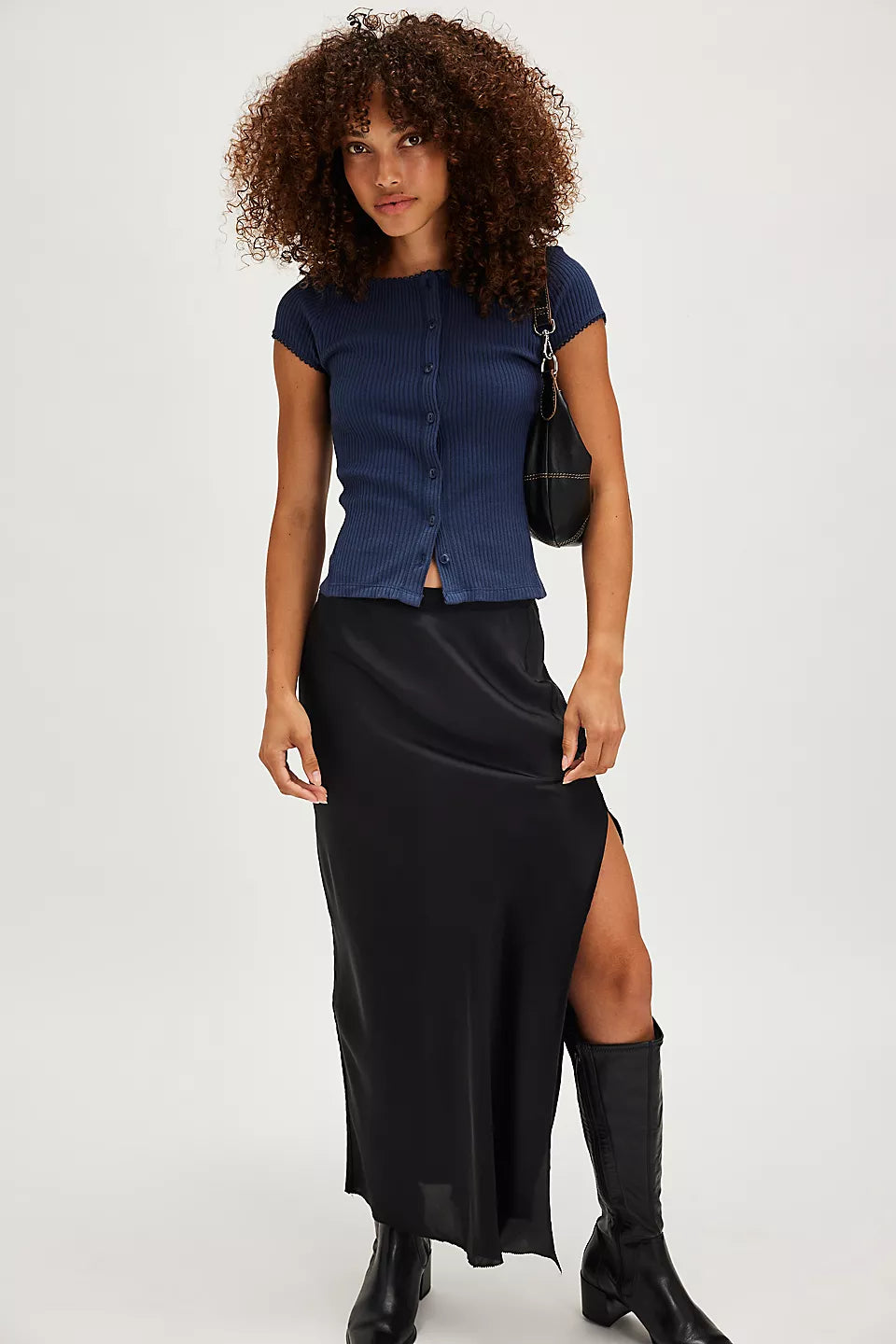 Most Wanted Cardi - Navy by Free People — alternate view