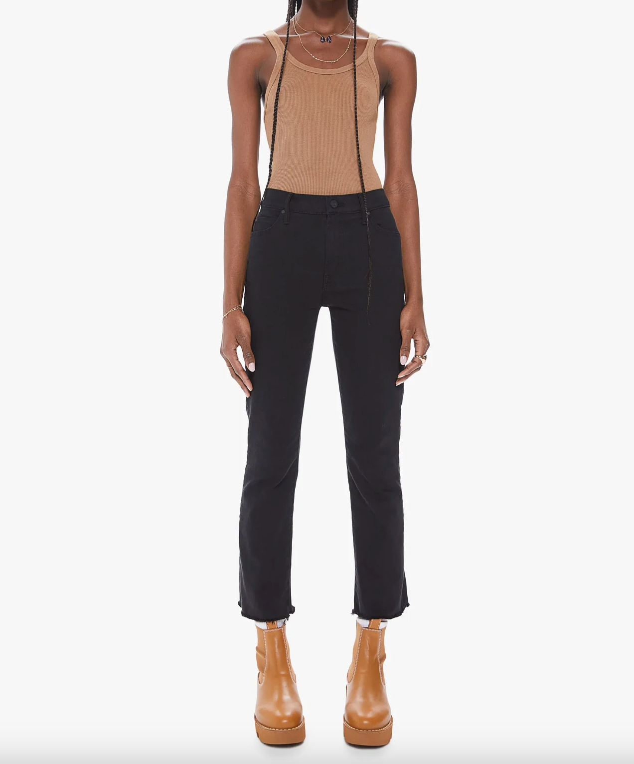 Mid Rise Rascal Ankle Fray - Pitch by MOTHER | 25 South Boutiques