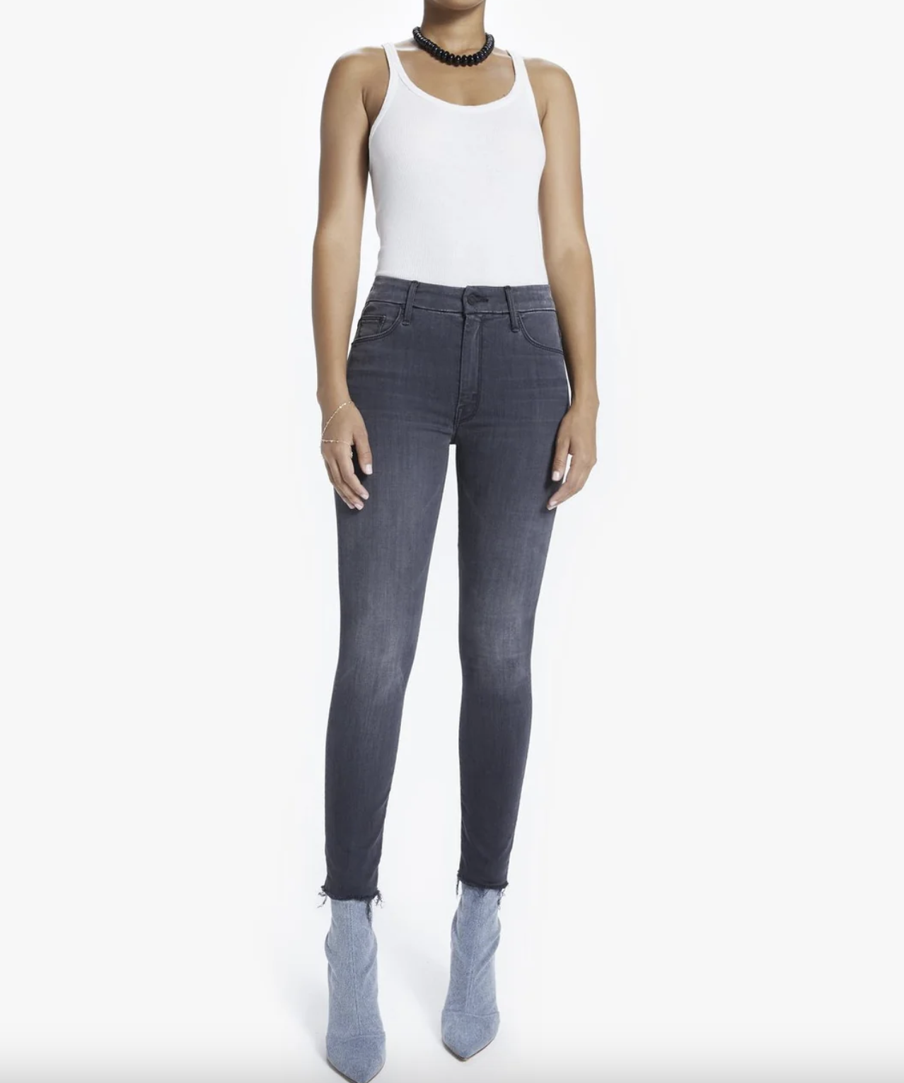 High Waisted Looker Ankle Fray - Lighting Up Lanterns by MOTHER | 25 South Boutiques