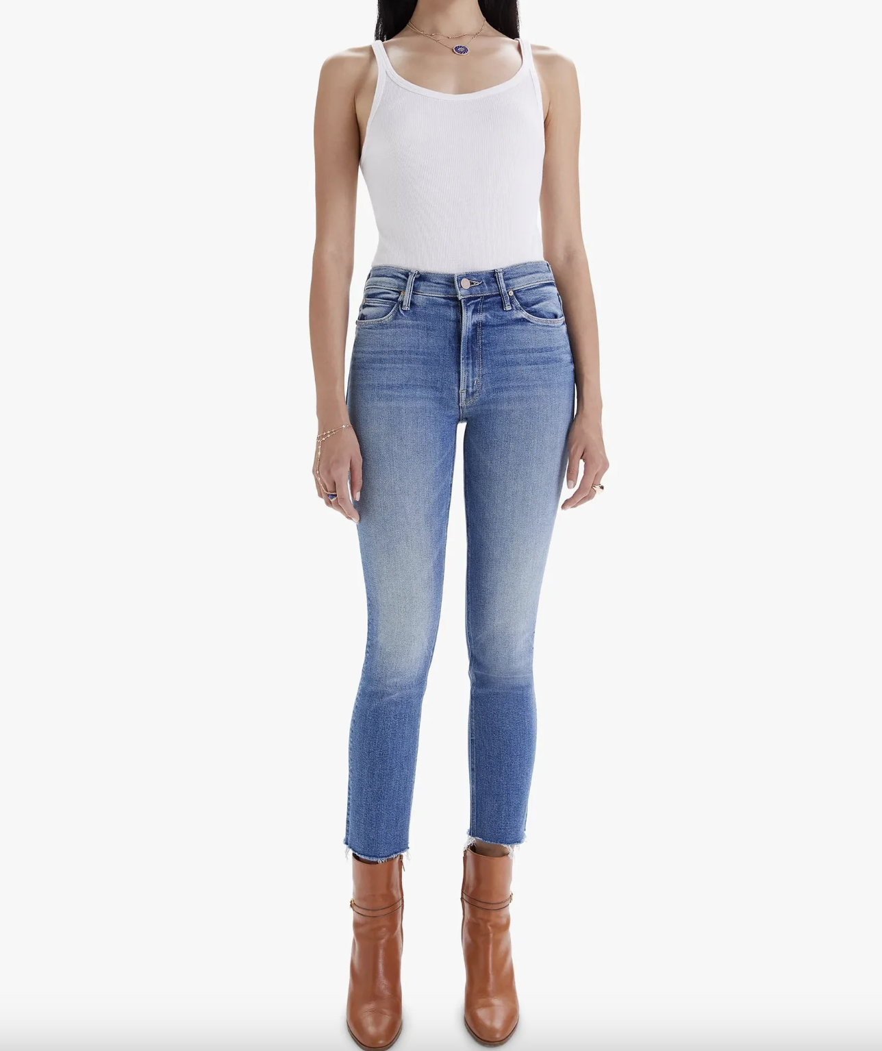 The Mid Rise Dazzler Ankle Fray - Riding The Cliffside by MOTHER | 25 South Boutiques