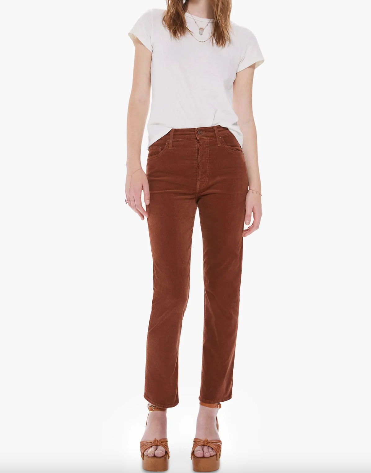 The Tomcat Ankle - Friar Brown Corduroy by MOTHER | 25 South Boutiques