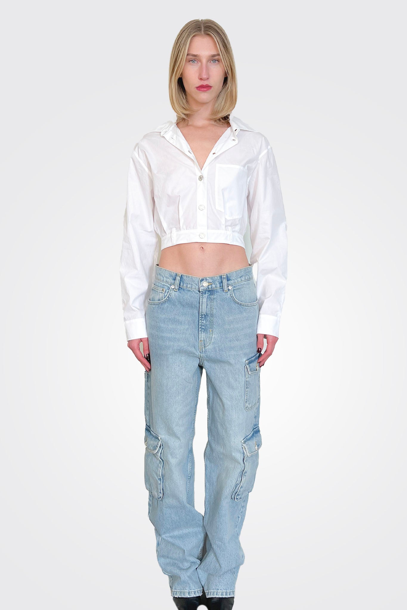 Baggy Denim Jeans - Light Blue by Moschino | 25 South Boutiques