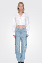 Baggy Denim Jeans - Light Blue by Moschino | 25 South Boutiques