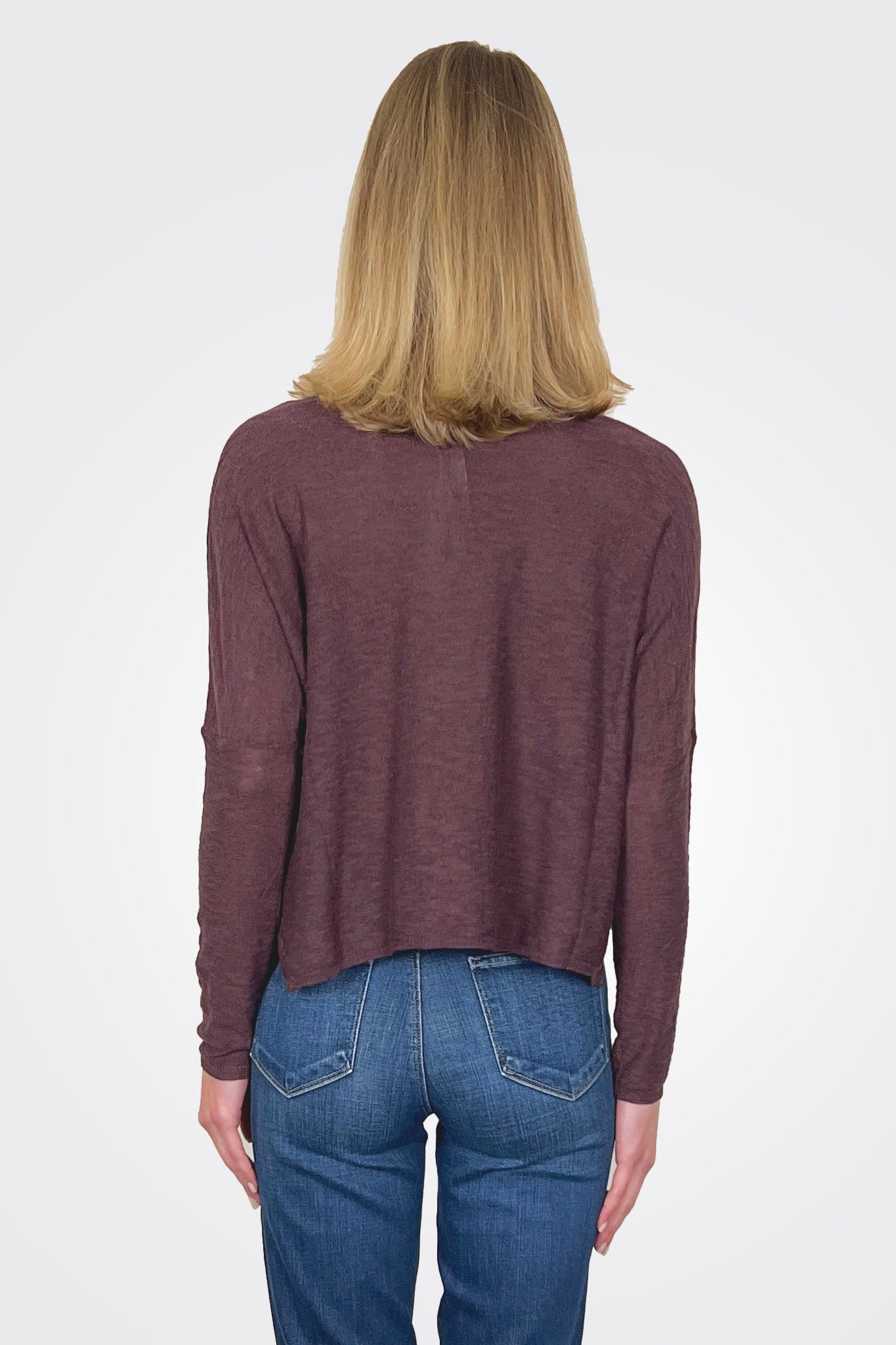 Sandcastle Crewneck Longsleeve - Midnight Plum by StitchDrop — alternate view