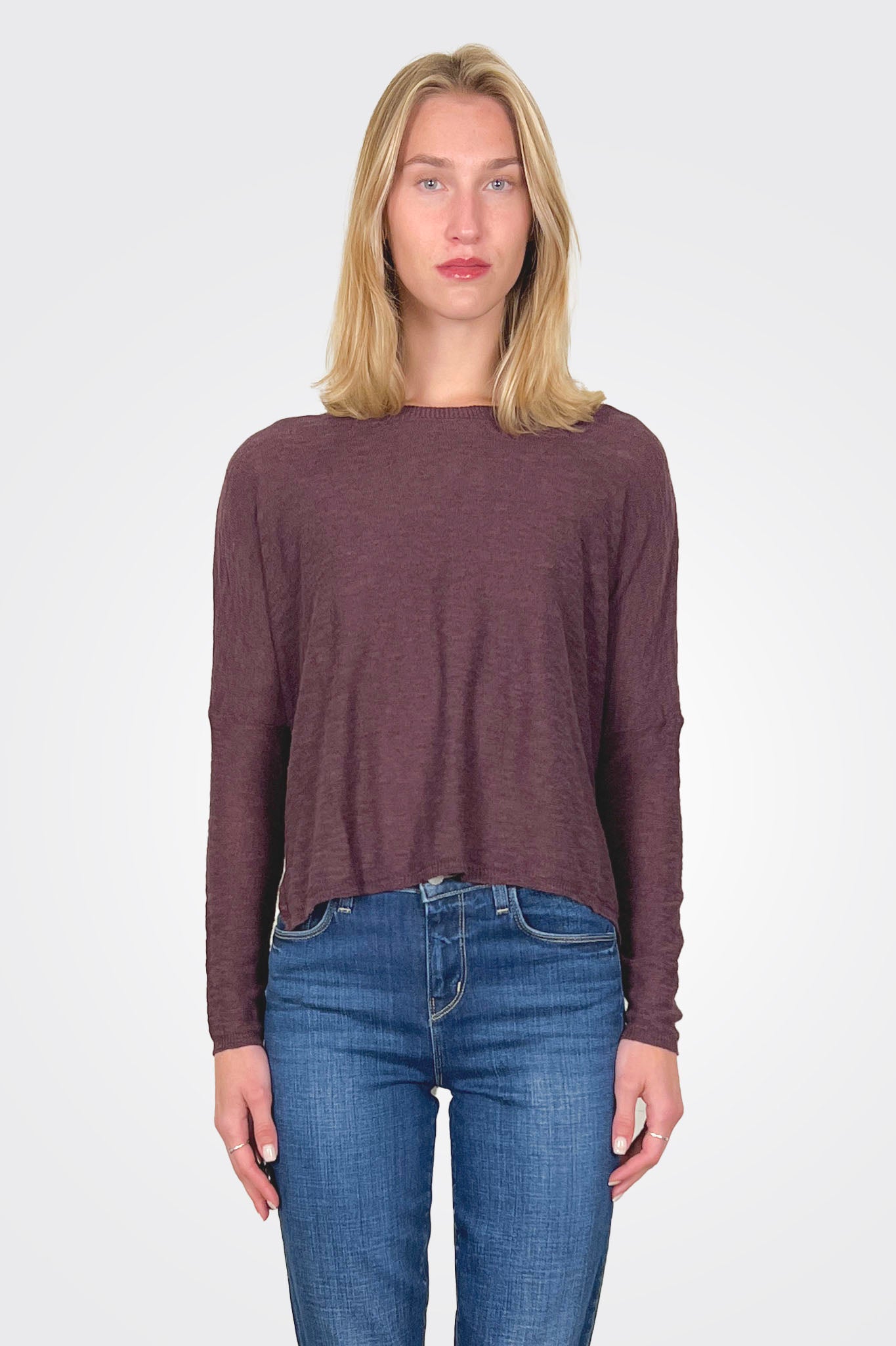 Sandcastle Crewneck Longsleeve - Midnight Plum by StitchDrop | 25 South Boutiques