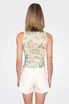 Greenery Sheer Tank - White by Moschino — alternate view