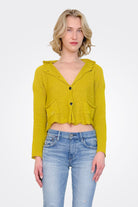 Tiger Crop Cardigan - Mustard by Paper Temples | 25 South Boutiques