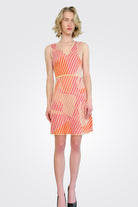 Geometric Jacquard V Neck Dress - Multi by Missoni | 25 South Boutiques