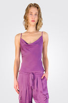 Abigail Cowl Neck Tank - Mulberry by Ramy Brook | 25 South Boutiques