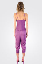 Satin Pocket Allyn Pant - Mulberry by Ramy Brook — view 3