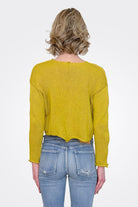 Ruche Crop Pullover - Mustard by Paper Temples — view 3