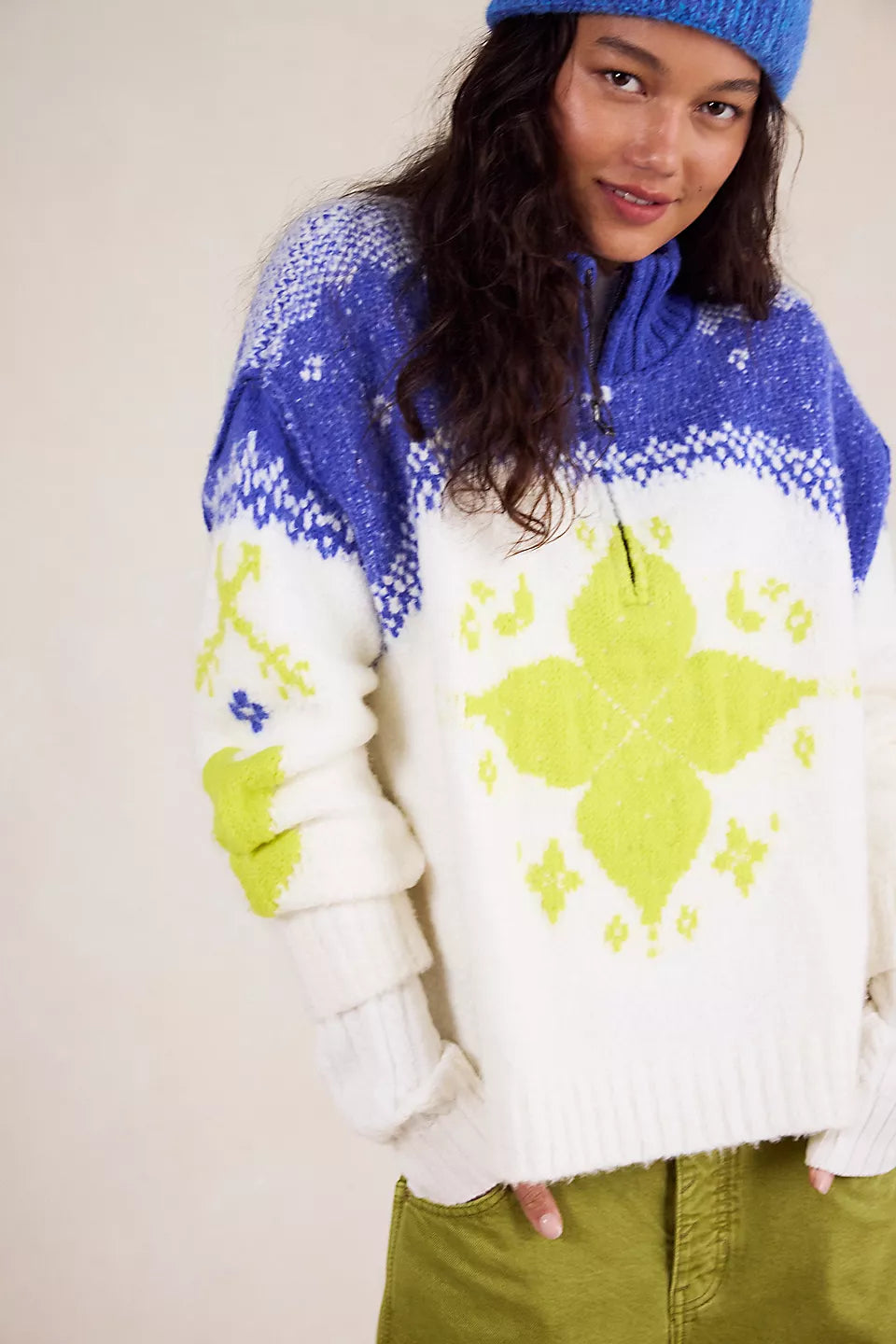 Mythical Knit Sweater - Starlight Combo by Free People — view 4