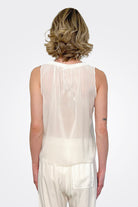 Silk Georgette Top - Natural by Kristensen — alternate view
