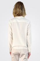 Silk Satin Shirt - Natural by Kristensen — view 3