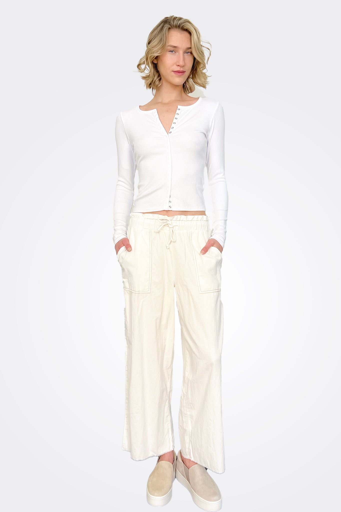 Ryleigh Ankle Fray - Natural by HelloNite | 25 South Boutiques